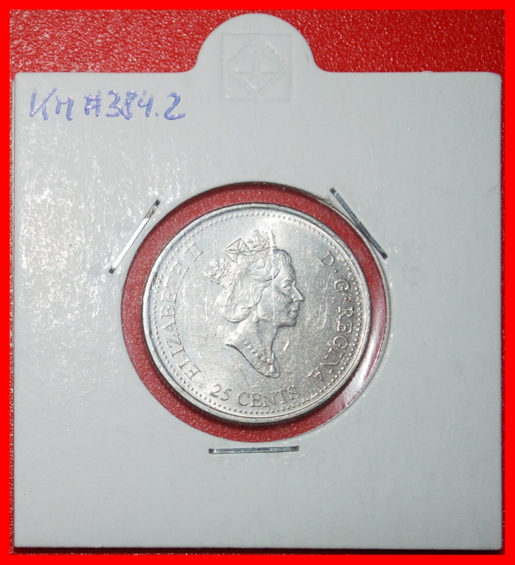 Ⰶ RIBBON 9299: CANADA★25 CENTS 2000! UNC MINT LUSTRE! ELIZABETH II 1953-2022★LOW START ★ NO RESERVE!   