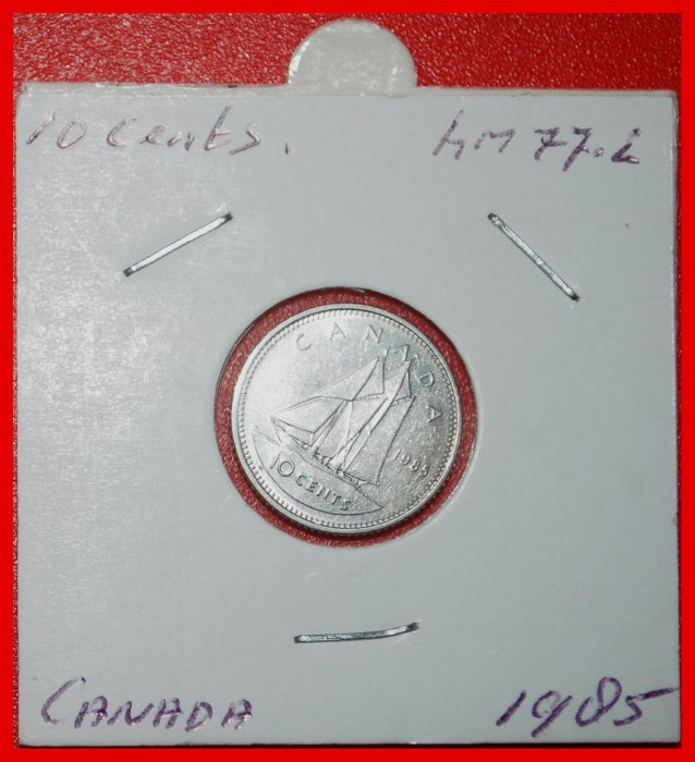 ⰆNICHT USA SCHIFF NOVA SCOTIA 1937-2025: KANADA★10 CENT 1985★ELISABETH II. 1953-2022★OHNE VORBEHALT!