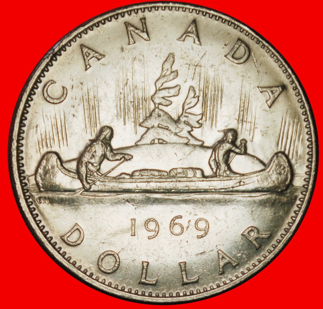  Ⰶ SCHIFF (1968-1976): KANADA ★ 1 DOLLAR 1969! ELISABETH II. (1953-2022)★OHNE VORBEHALT!   