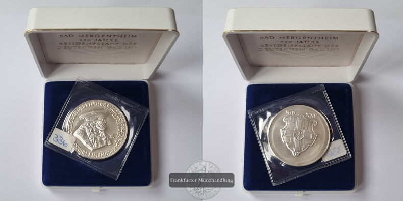  Deutschland 1975 Mergentheim - Silbermedaille Walther von Cronberg (Nachprägung) FM-Frankfurt   