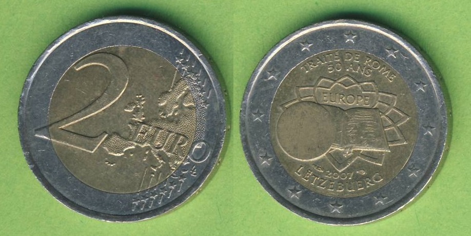 Luxemburg 2 Euro 2007 50 Jahre Römische Verträge   