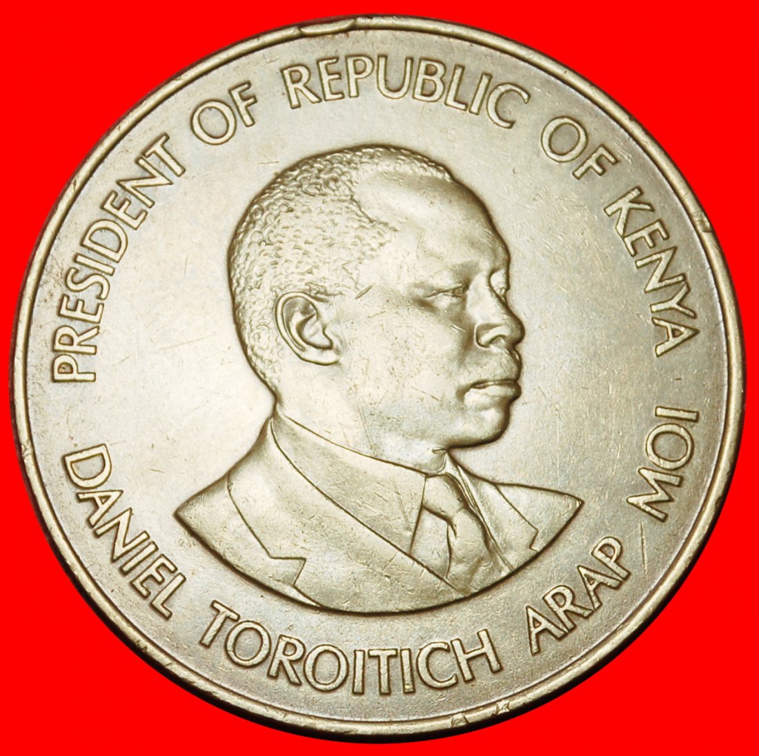 Ⰶ GREAT BRITAIN (1978-1991): KENYA ★ 10 CENTS 1987 LIONS AND COCK! ★LOW START ★ NO RESERVE!