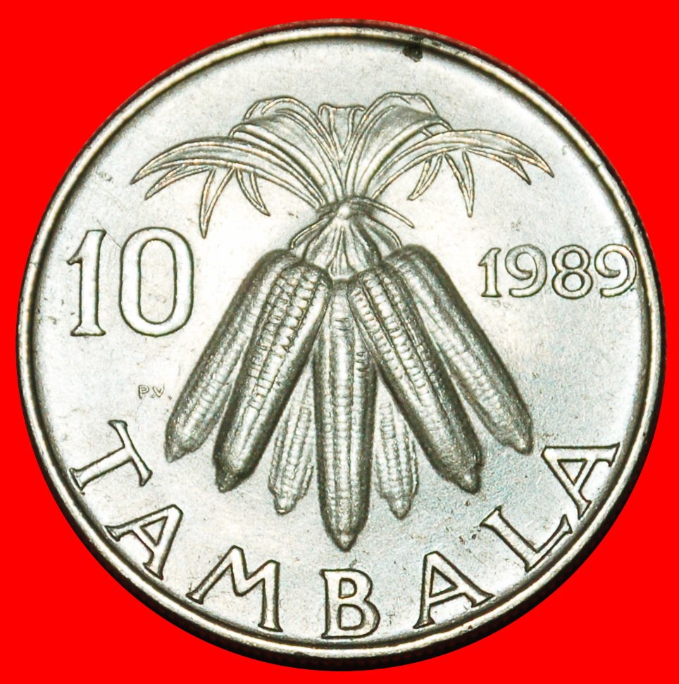 Ⰶ GREAT BRITAN (1971-1989): MALAWI ★ 10 TAMBALA 1989 BANDA (1963-1994) CORN!★LOW START ★ NO RESERVE!