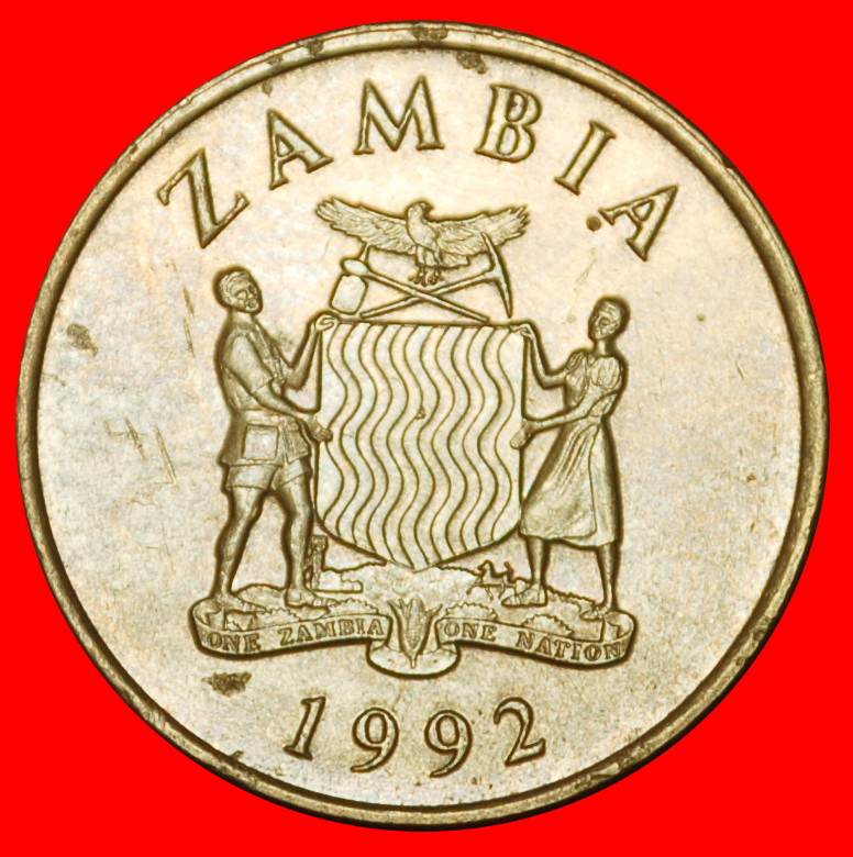  Ⰶ KANADA: SAMBIA ★ 1 KWACHA 1992 FALKE und PFERD!★OHNE VORBEHALT!   
