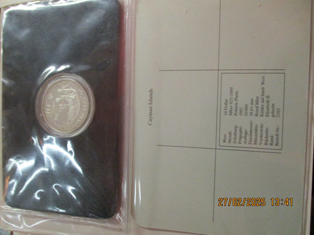  10 Dollars Cayman Islands Jahr des Kindes Fein 25,81 g /1100472   