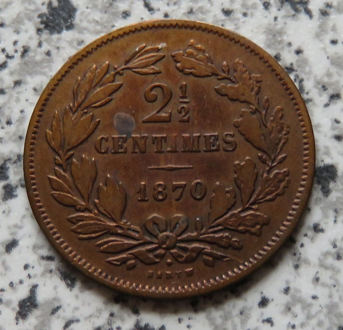  Luxemburg 2 1/2 Centimes 1870 / Luxemburg 2,5 Centimes 1870   