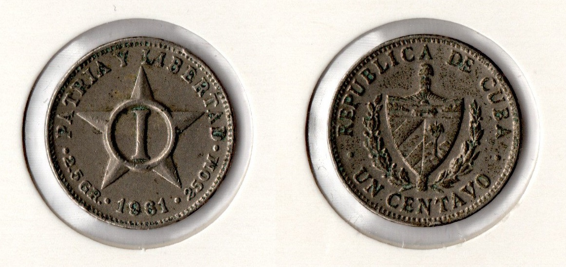  Kuba 1 Centavo 1961 /K-N / ss-vz   