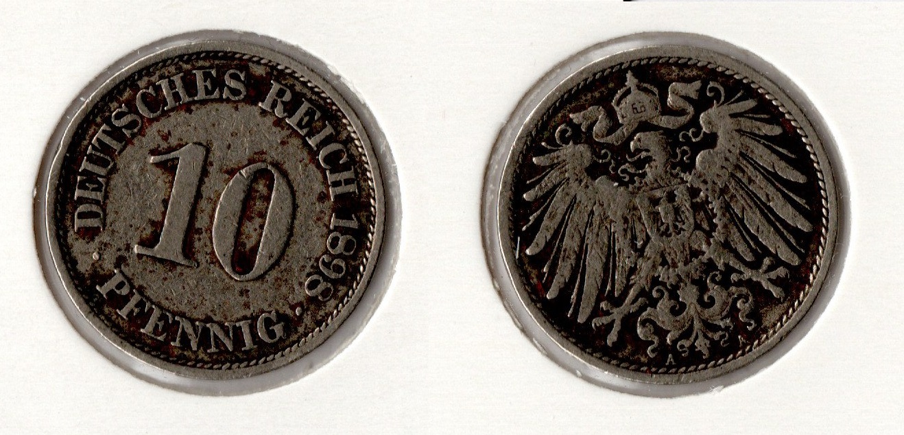  Kaierreich 10 Pfennig 1898 A (2) / sehr schön/ Jaeger 13.   