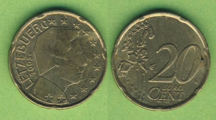  Luxemburg 20 Cent 2005   