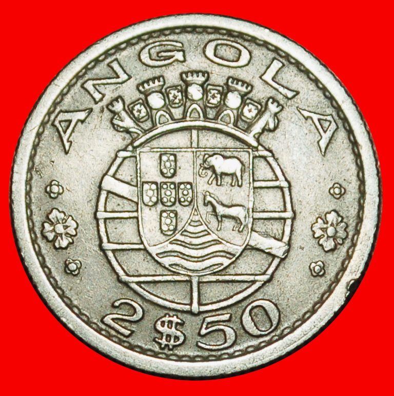 Ⰶ ELEFANT (1953-1974) PORTUGAL: ANGOLA ★ 2,50 ESCUDO 1956! OHNE VORBEHALT!