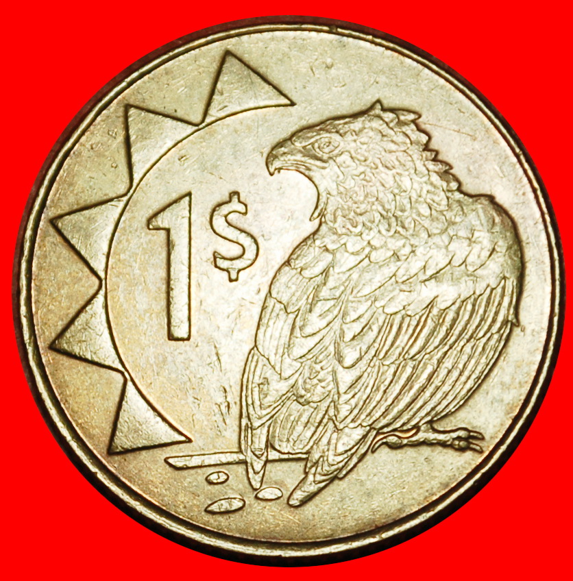 Ⰶ FINLAND (1993-2018): NAMIBIA ★ 1 DOLLAR 1998 EAGLE and SUN! ★LOW START ★ NO RESERVE!