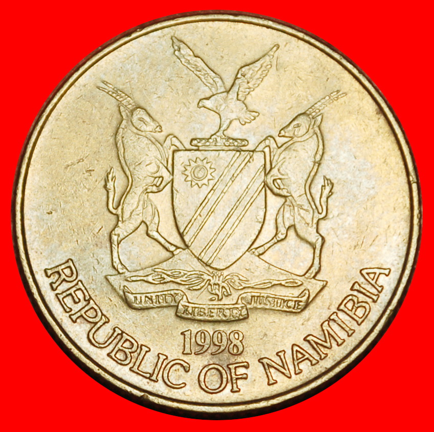  Ⰶ FINLAND (1993-2018): NAMIBIA ★ 1 DOLLAR 1998 EAGLE and SUN! ★LOW START ★ NO RESERVE!   