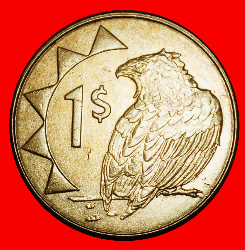 Ⰶ SOUTH AFRICA (1993-2018): NAMIBIA★1 DOLLAR 2010 EAGLE and SUN! MINT LUSTRE★LOW START ★ NO RESERVE!