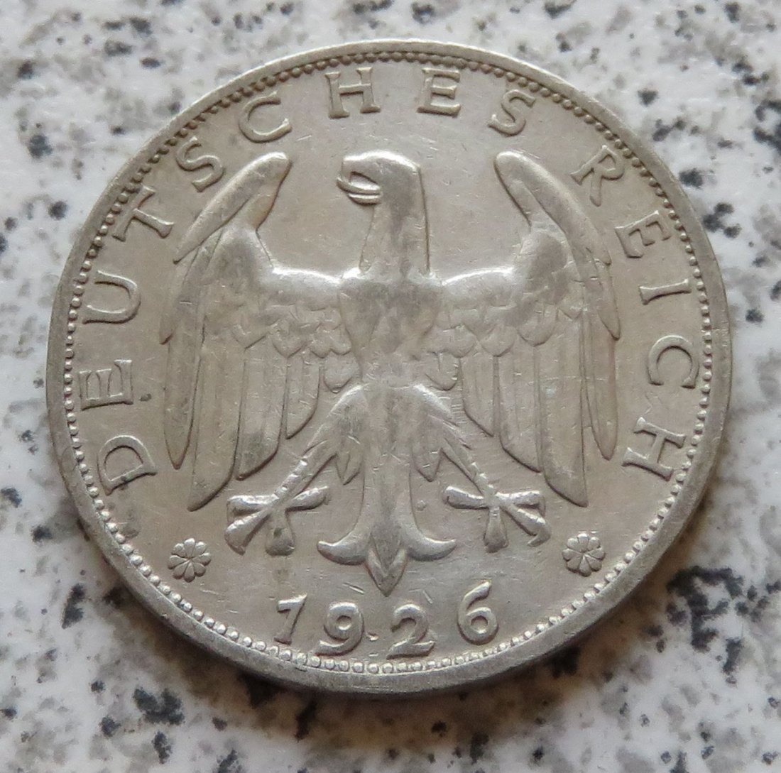  Weimarer Republik 1 Mark 1926 G   