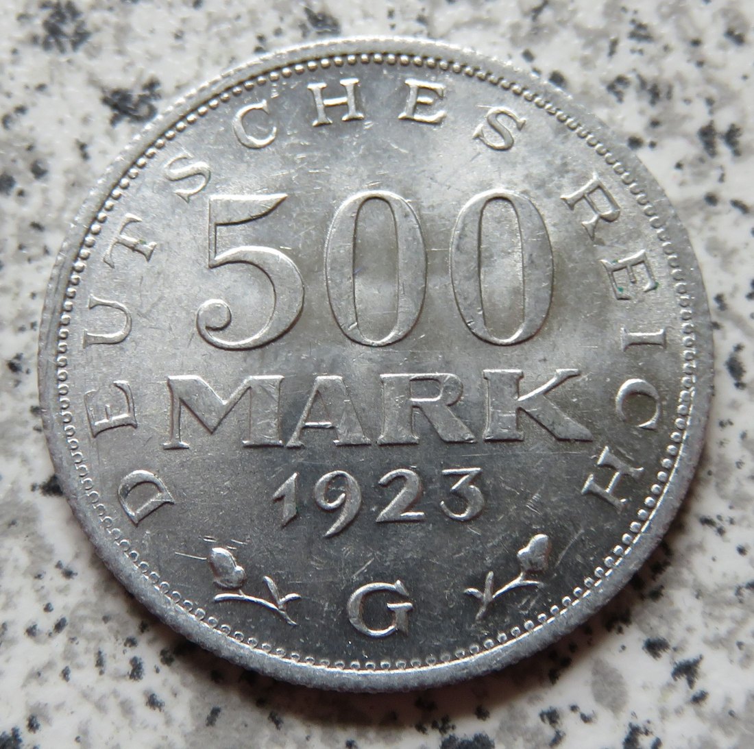  Weimarer Republik 500 Mark 1923 G, besser   