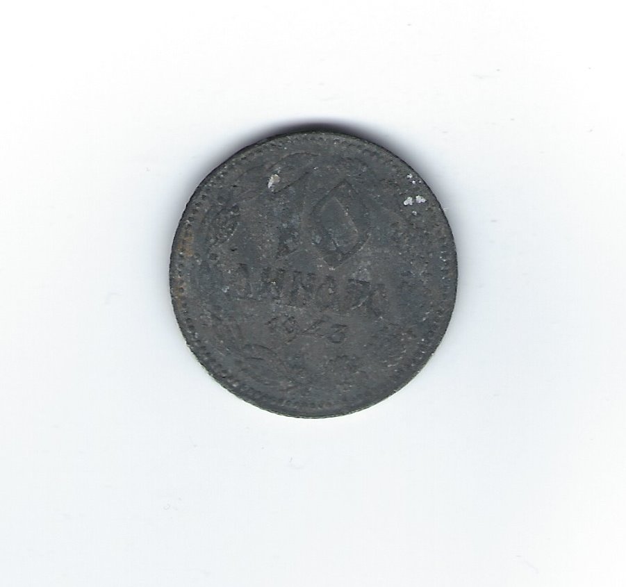  Serbien 10 Dinara 1943   