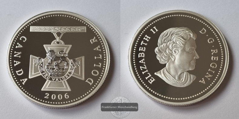  Kanada 2006 Silver Dollar 150 Jahre Victoria-Kreuz FM-Frankfurt Feinsilber: 23,25g   