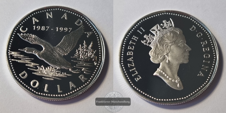  Kanada 1997 1 Dollar Loonie Dollar FM-Frankfurt Feinsilber: 23,29g   
