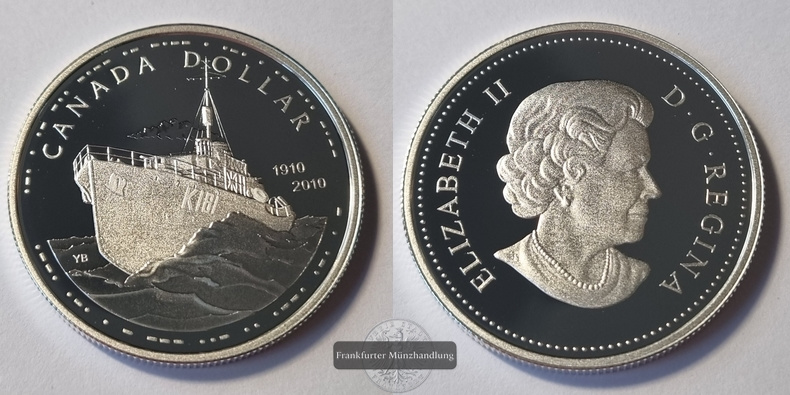  Kanada 2010 1 Dollar Royal Canadian Navy FM-Frankfurt Feinsilber: 23,29g   