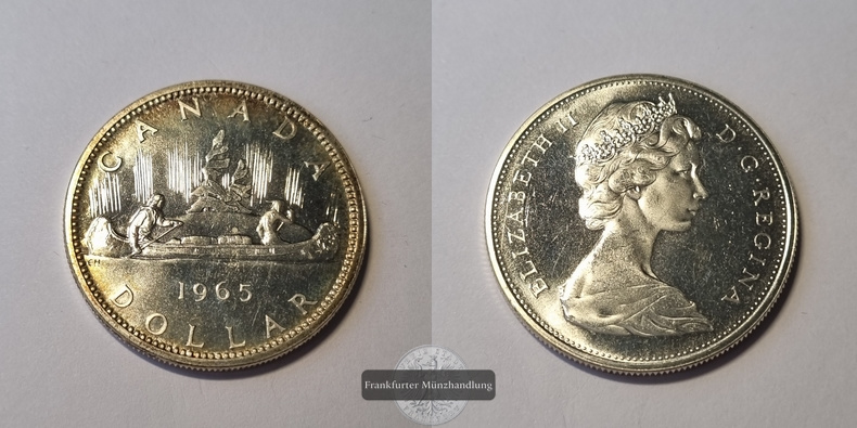  Kanada 1965 1 Dollar FM-Frankfurt Feinsilber: 18,65g   