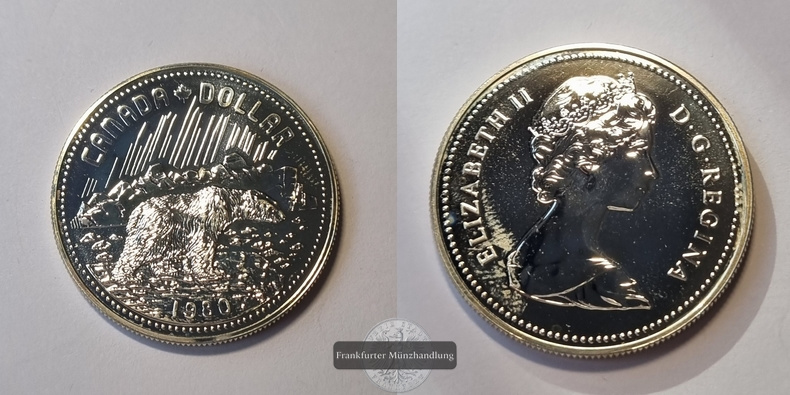  Kanada 1980 Silver Dollar FM-Frankfurt Feinsilber: 11,66g   