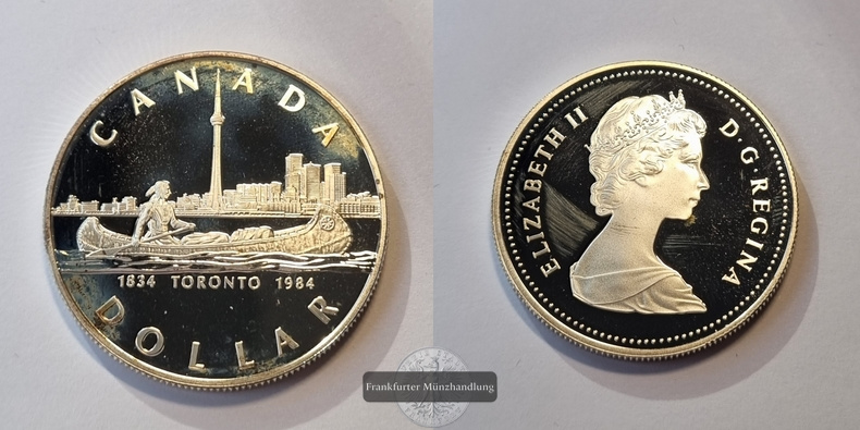  Kanada 1984 Silver Dollar FM-Frankfurt Feinsilber: 11,66g   