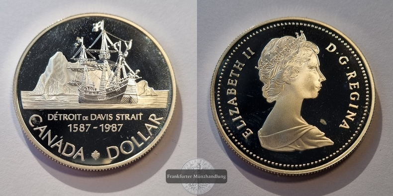  Kanada 1987 Silver Dollar FM-Frankfurt Feinsilber: 11,66g   