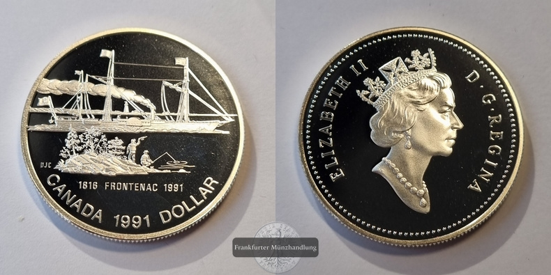  Kanada 1991 Silver Dollar FM-Frankfurt Feinsilber: 11,66g   