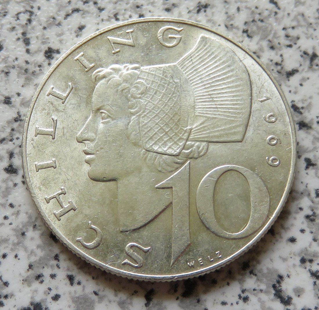  Österreich 10 Schilling 1969   