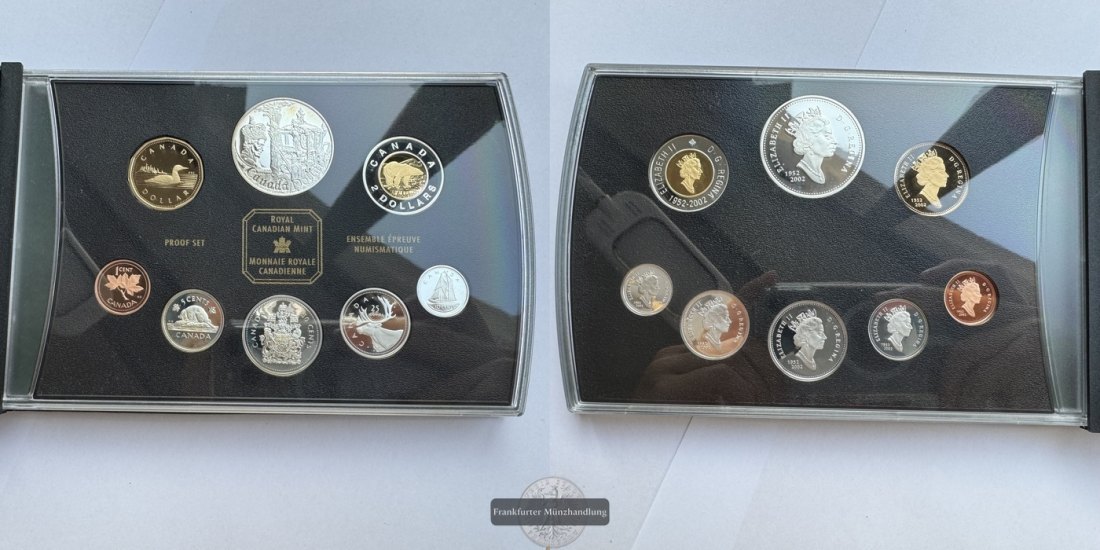  Kanada - Royal Canadian Mint Proof Set 2002 FM-Frankfurt Feinsilber: 52,7g   