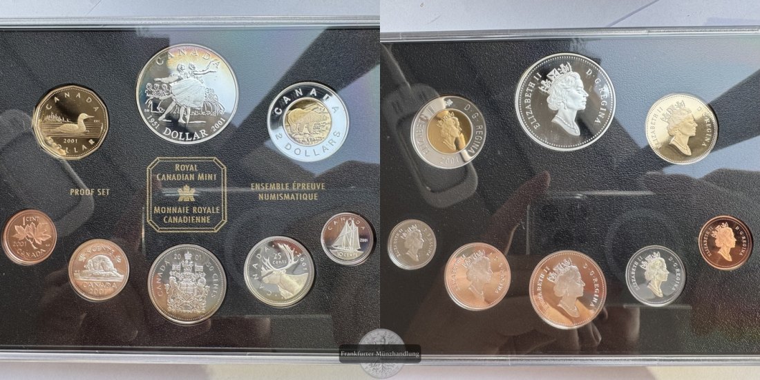  Kanada - Royal Canadian Mint Proof Set 2001 FM-Frankfurt Feinsilber: 52,7g   
