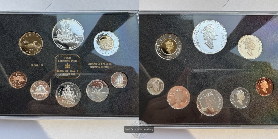  Kanada - Royal Canadian Mint Proof Set 1999 FM-Frankfurt Feinsilber: 52,7g   