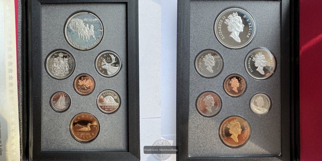  Kanada - Royal Canadian Mint Proof Set 1992 FM-Frankfurt Feinsilber: 23,3g   