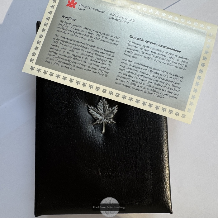  Kanada - Royal Canadian Mint Proof Set 1992 FM-Frankfurt Feinsilber: 23,3g   