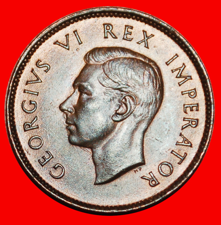  Ⰶ MIT INDIEN (1937-1947): SÜDAFRIKA ★1/4 PENNY 1944 VÖGEL! GEORG VI. (1937-1952) STG★OHNE VORBEHALT!   