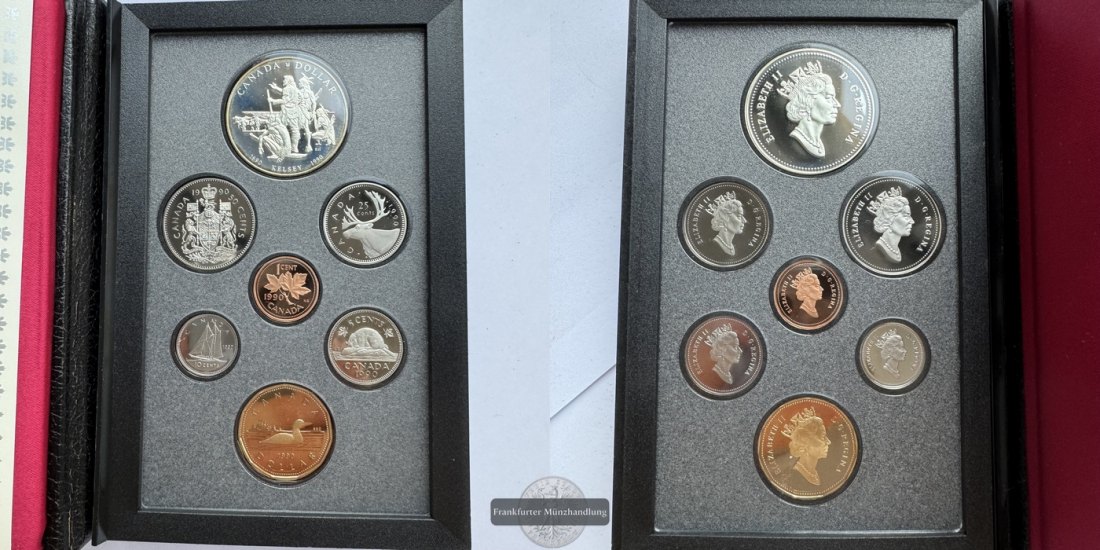  Kanada - Royal Canadian Mint Set 1990 FM-Frankfurt Feinsilber: 11,7g   