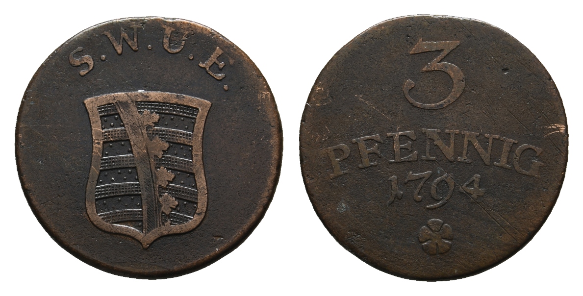  Altdeutschland; Sachsen; Kleinmünze 1794   