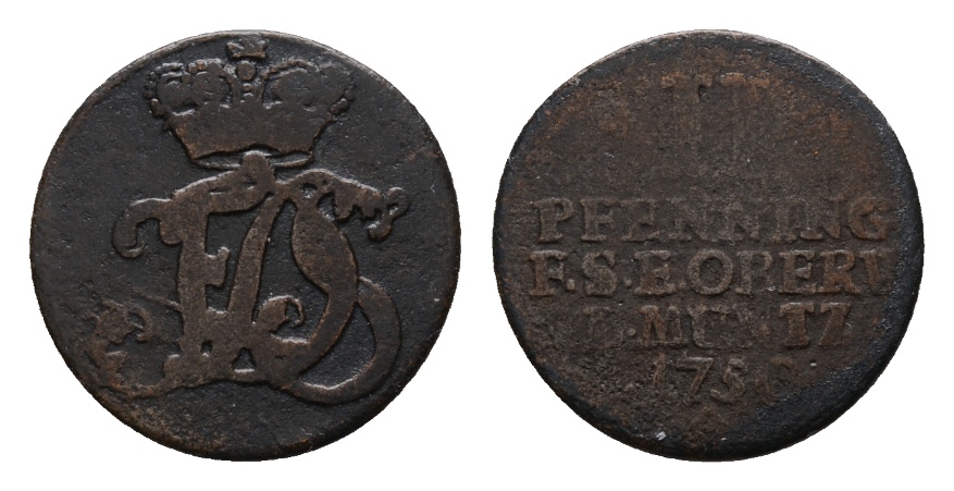  Altdeutschland; Sachsen; Kleinmünze 1750   