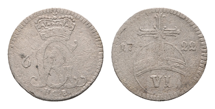  Altdeutschland; Hannover; Kleinmünze 1722   