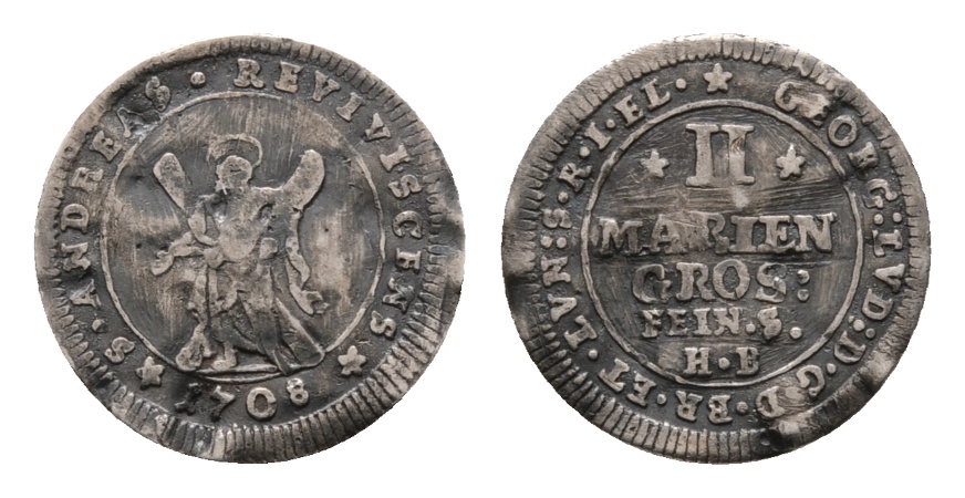 Altdeutschland; Kleinmünze 1708   