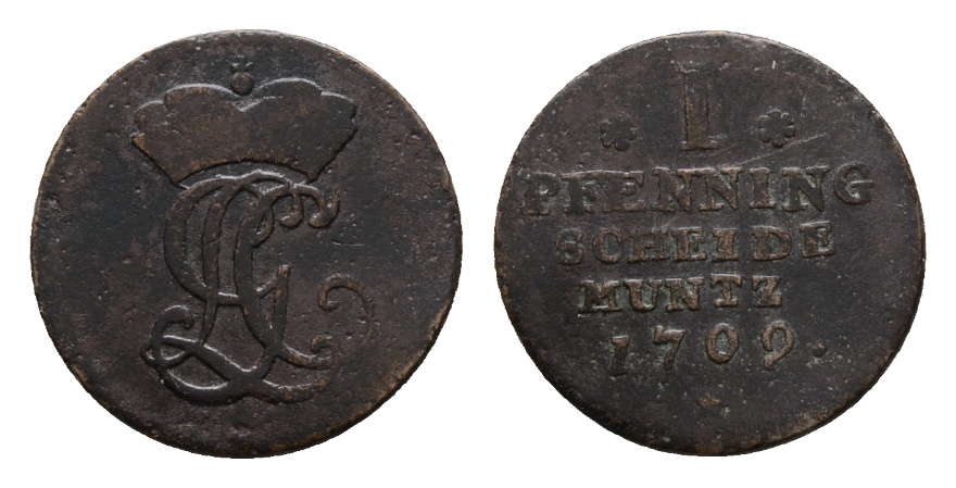  Altdeutschland; Kleinmünze 1709   