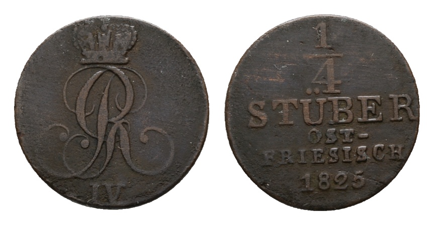  Altdeutschland; Kleinmünze 1825   