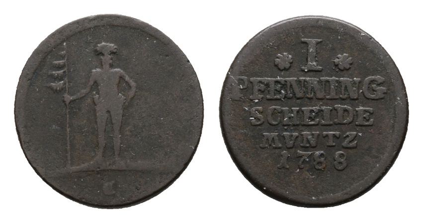  Altdeutschland; Kleinmünze 1788   