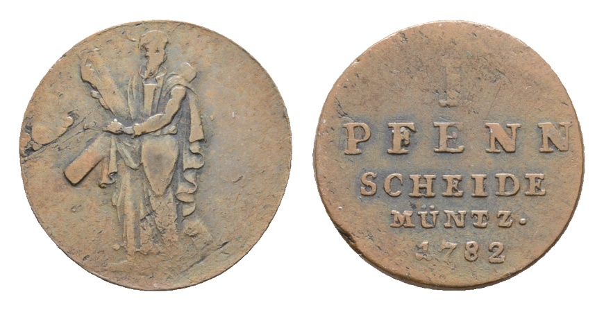  Altdeutschland; Kleinmünze 1782   