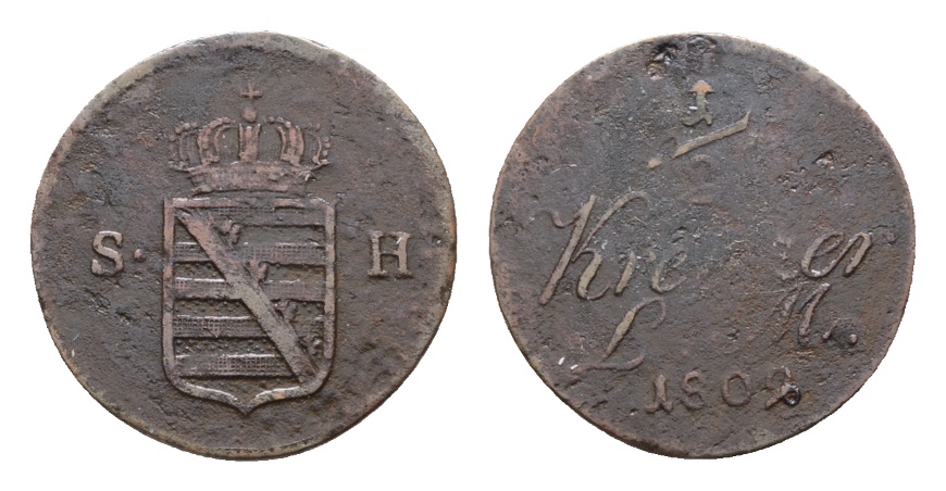  Altdeutschland; Sachsen; Kleinmünze 1809   