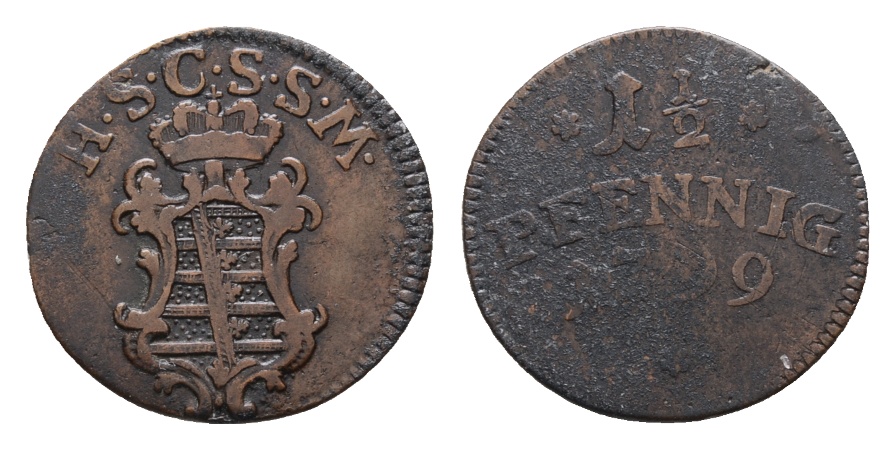  Altdeutschland; Sachsen; Kleinmünze 1799   