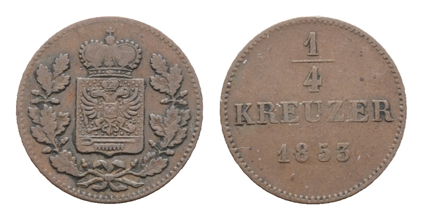  Altdeutschland; Kleinmünze 1853   