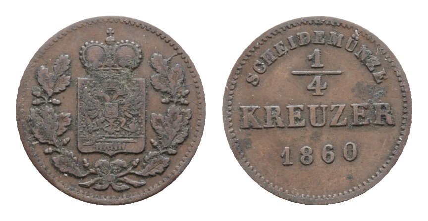  Altdeutschland; Kleinmünze 1860   