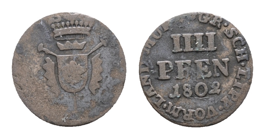 Altdeutschland; Kleinmünze 1802   