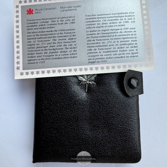  Kanada - Royal Canadian Mint Proof Set 1986 FM-Frankfurt Feinsilber: 11,7g   